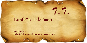 Turós Tímea névjegykártya
